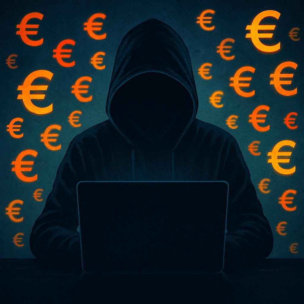 Silueta digitálneho hackera